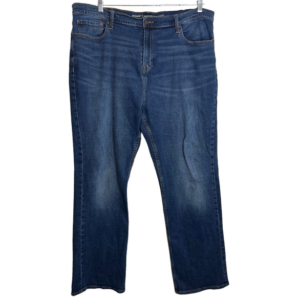 Old Navy Mens Jeans 42 x 32 Bootcut Blue Cotton Spandex Medium Wash - Picture 1 of 5